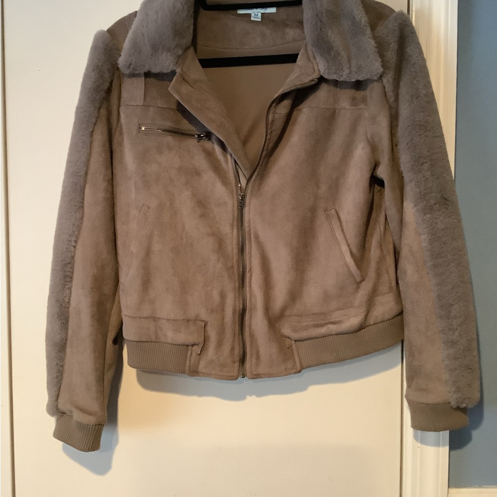 Women's Brown Faux Fur Jacket